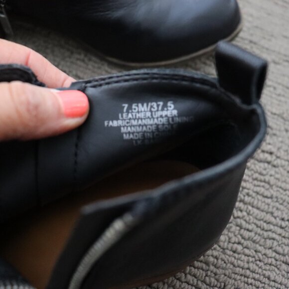 LUCKY BRAND Basel Bootie Black Leather Size 7.5 - Picture 8 of 9